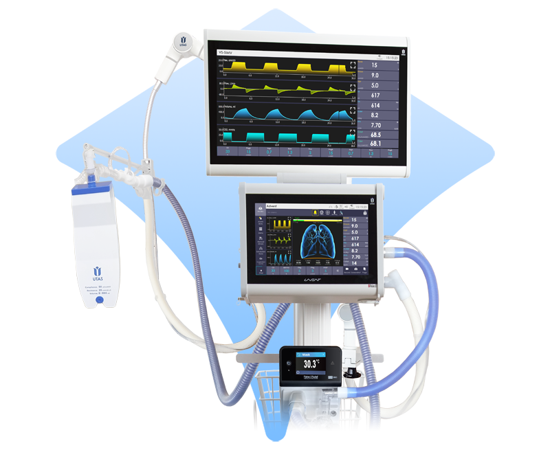 Respiratory support with UVENT-S extended visualization UniScreen